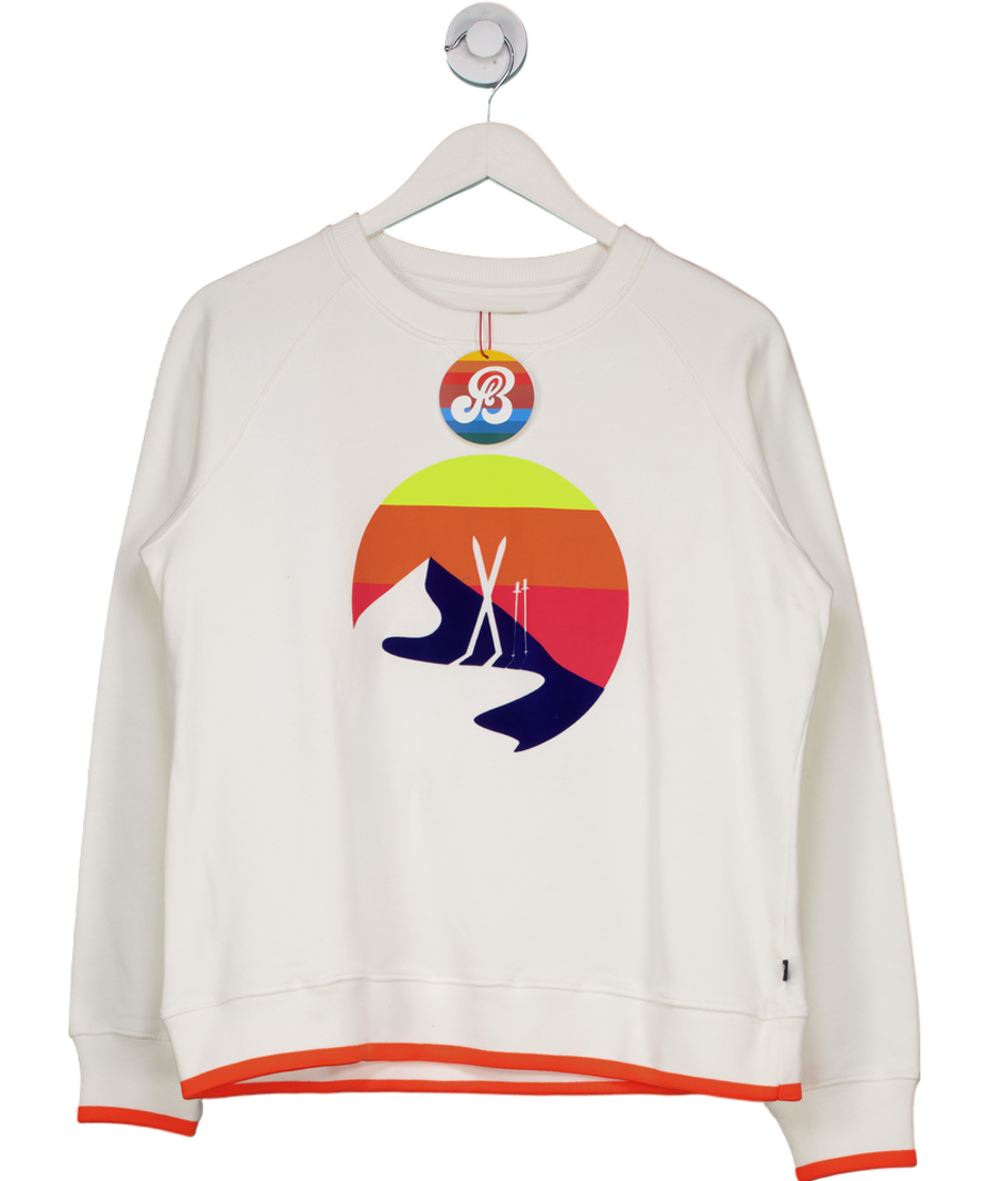 St Berts White Ski Shadow Printed Sweatshirt UK L
