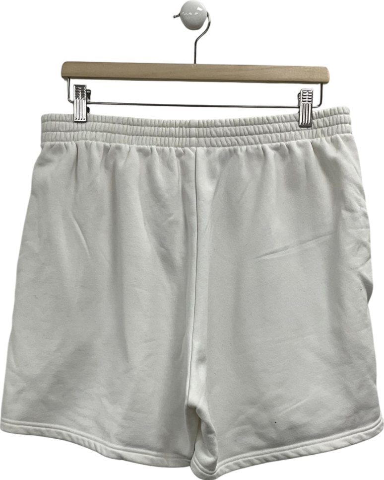 SLA the label White Embroidered Sweat Shorts UK XL