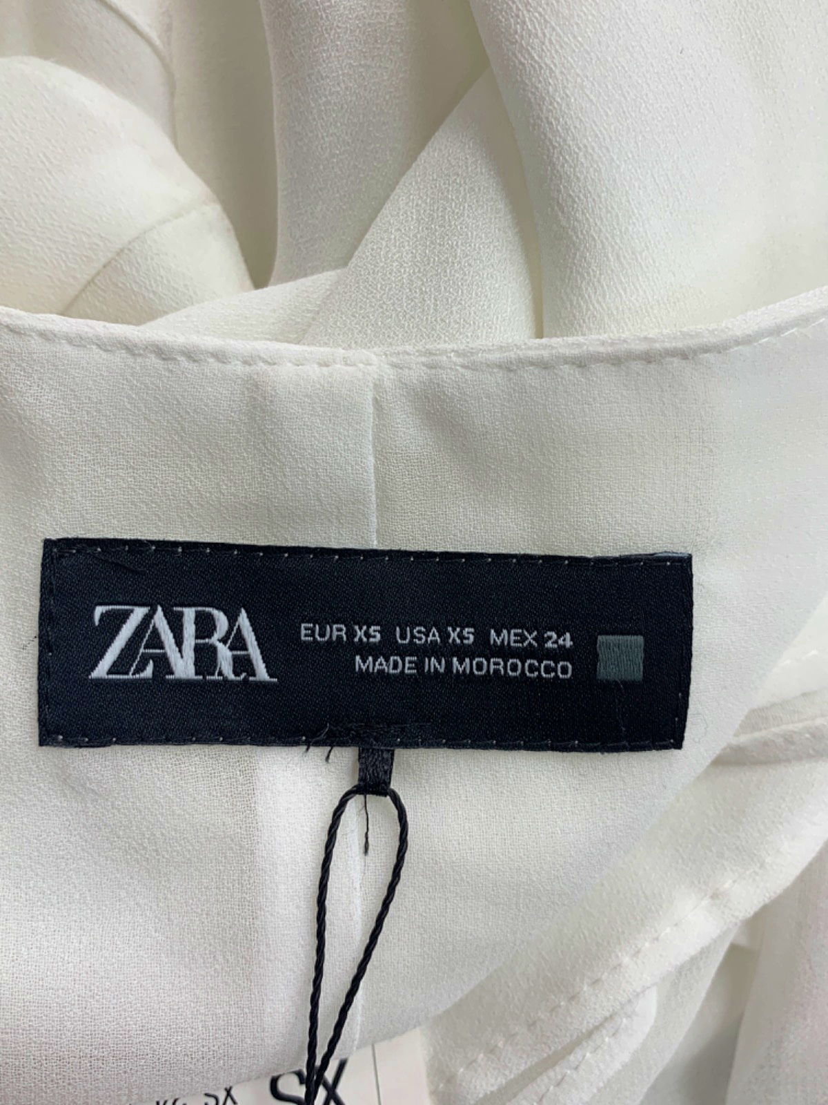 Zara White Wrap Blouse UK XS