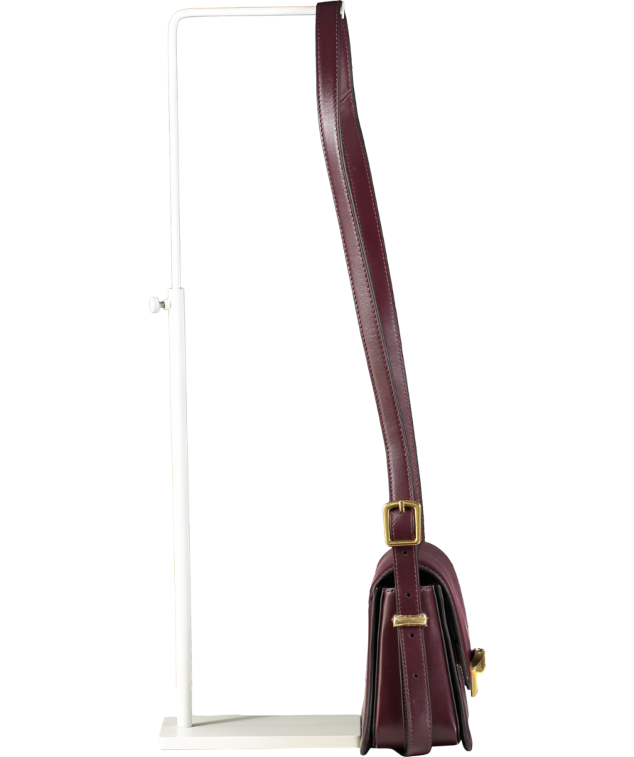 3.1 Phillip Lim Wine Red Leather ID Leather Shoulder Bag