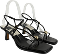 DOLCE VITA Black Mylee Strappy Kitten Heels UK 4 EU 37 👠