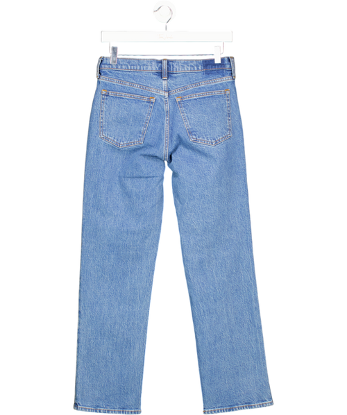 Abercrombie & Fitch Blue Mid Rise 90s Straight Jeans  - Short Length W26