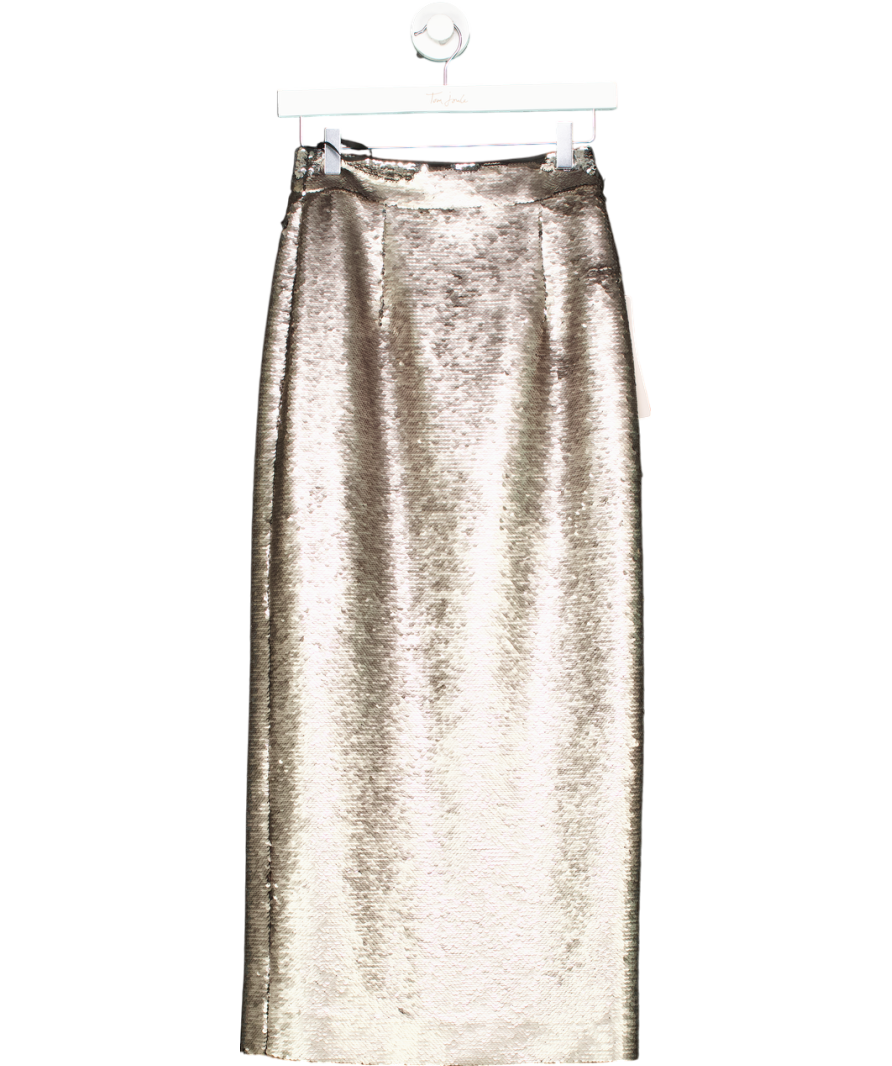 Wiggy Kit Metallic The Eva Skirt In Pewter UK XS