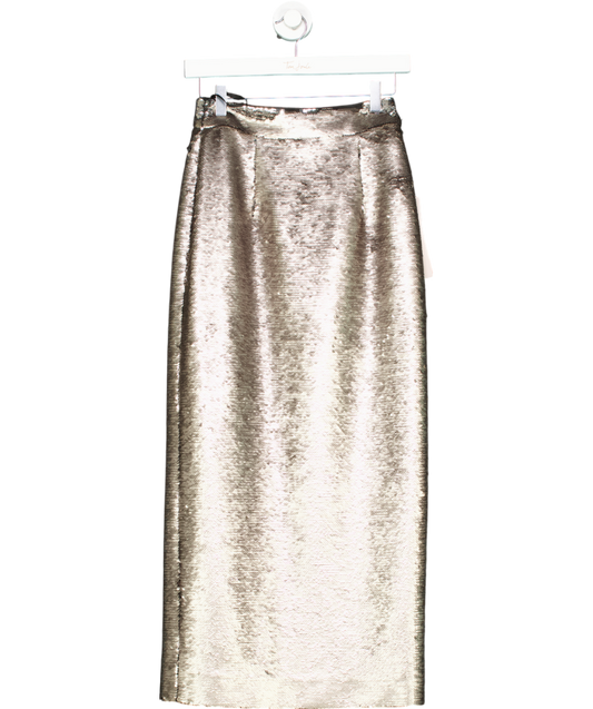 Wiggy Kit Metallic The Eva Skirt In Pewter UK XS