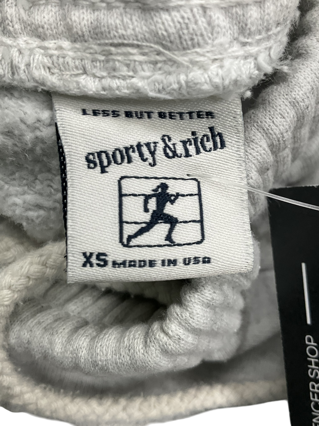 Sporty & Rich Grey Logo Cuffed Joggers UK XS