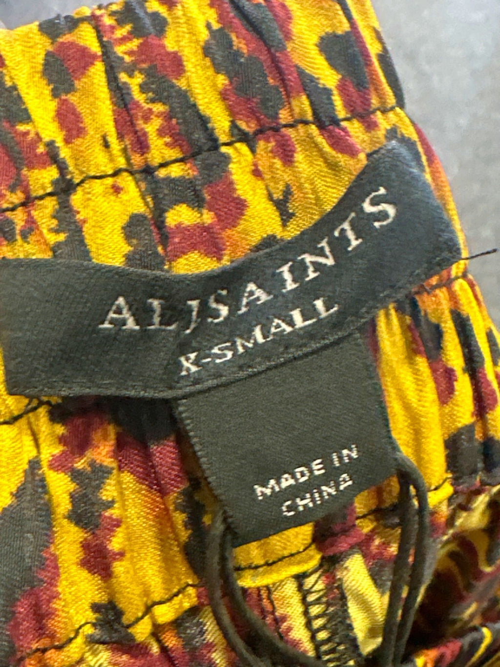All Saints Yellow Tyler Trouser XS
