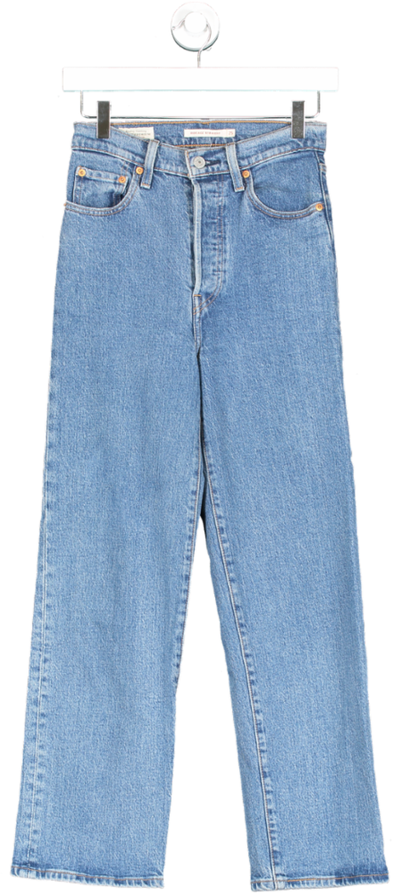 levis Blue Ribcage Straight Jeans W25