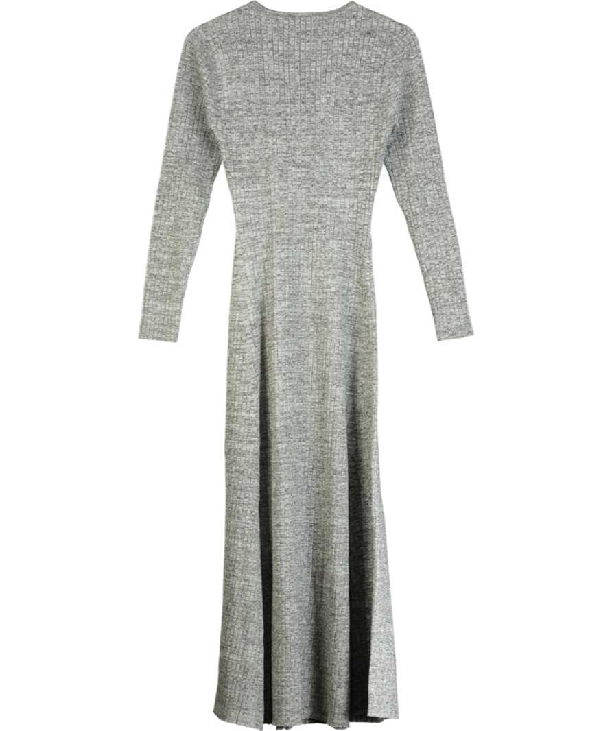 Michelle Keegan Grey Metallic Knitted Waistband Midaxi Dress UK 12