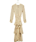LALO Cream Beige With Black Spots Dress UK S