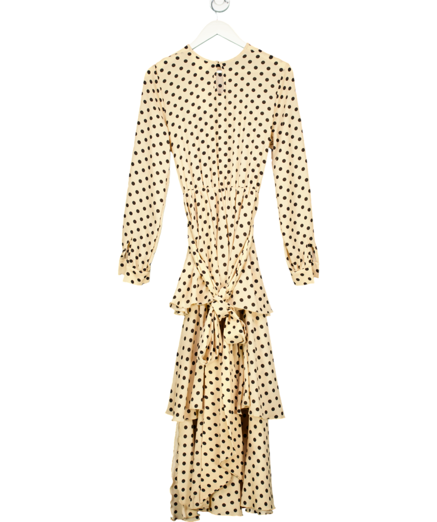 LALO Cream Beige With Black Spots Dress UK S