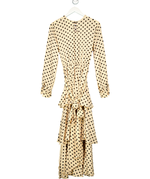 LALO Cream Beige With Black Spots Dress UK S