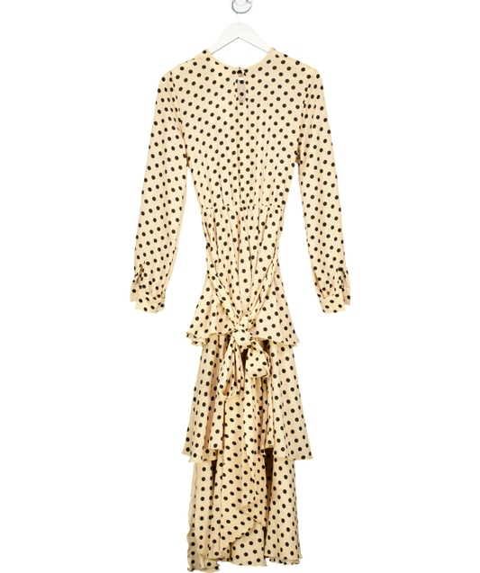 LALO Cream Beige With Black Spots Dress UK S