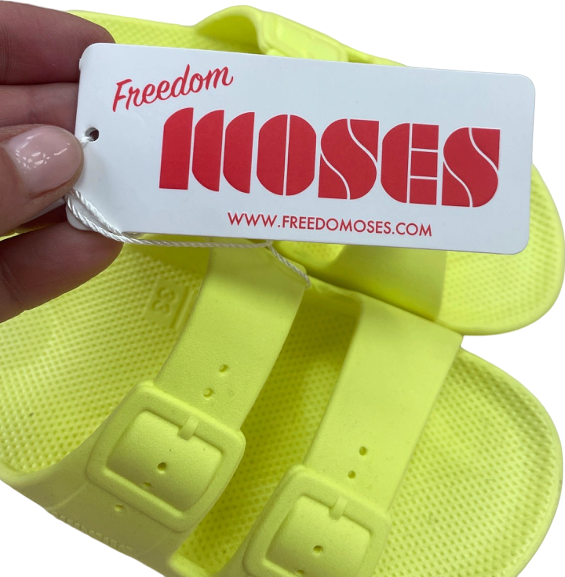 Freedom Moses Yellow Slides UK Size 1-2
