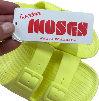 Freedom Moses Yellow Slides UK Size 1-2