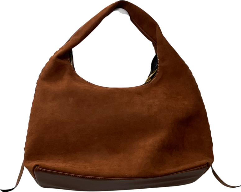 River Island Whipstitch Slouch Bag In Brown