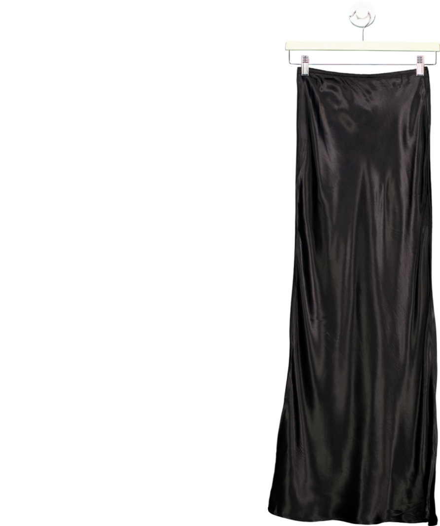 Topshop Black Silky Long Skirt UK 6