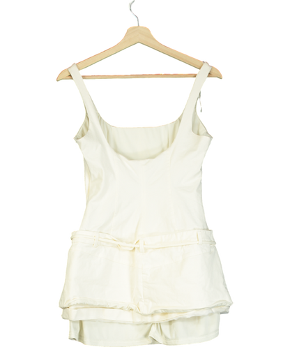 ZARA Cream Belted Fitted Mini Dress UK M