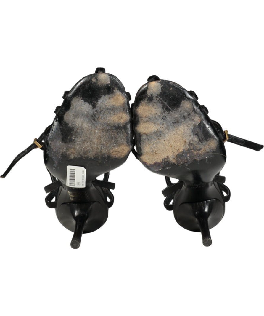 GUCCI Black Cage Toe Heeled Sandals UK 4.5 EU 37.5 👠