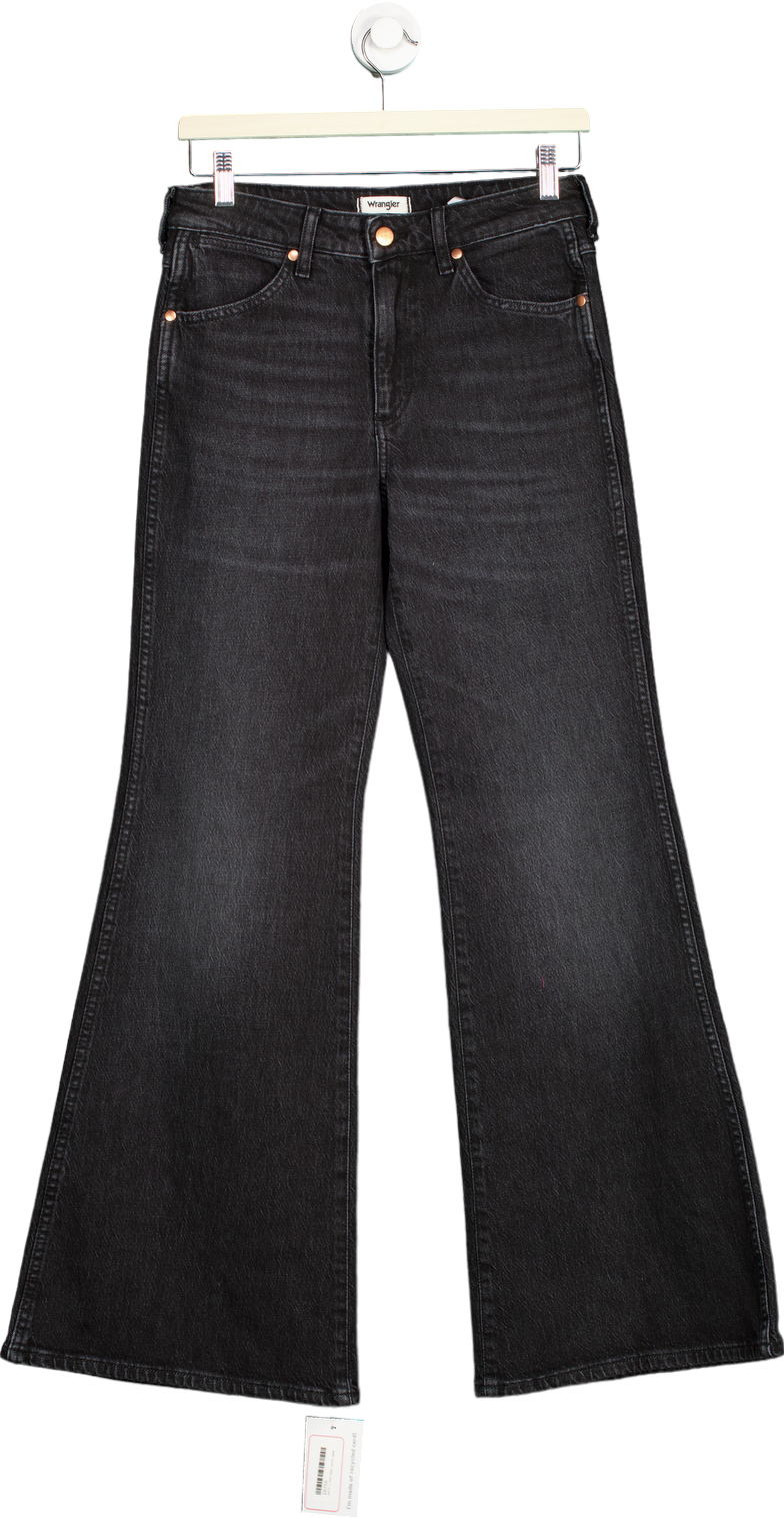 Wrangler Black Wanderer Wide Flare Jeans W26 L32