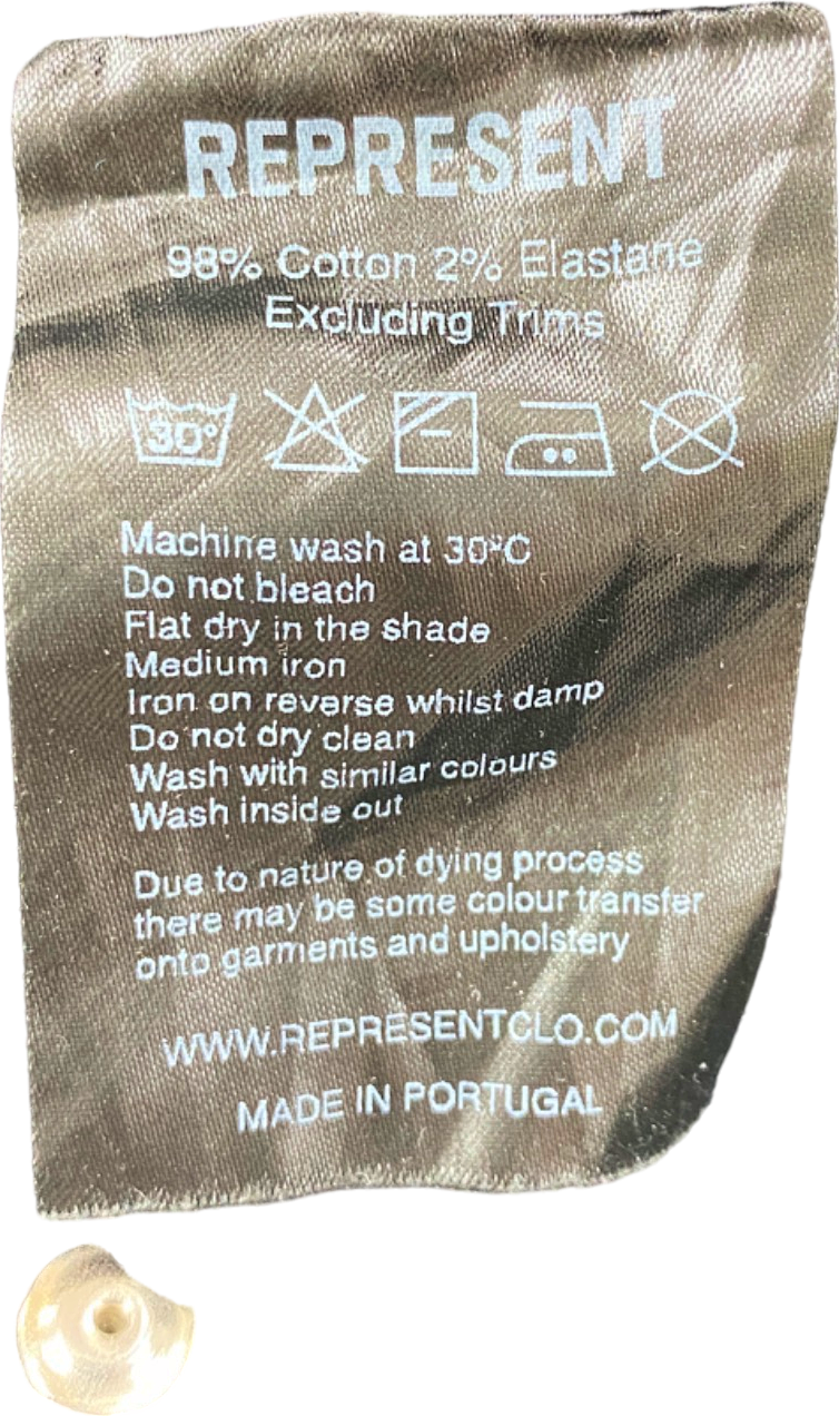 Represent Black Heavy Cargo Pants UK M