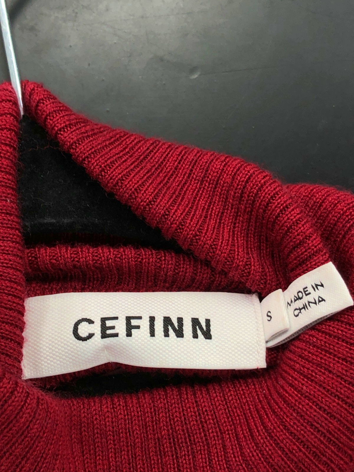 Cefinn Red Roll Neck Jumper UK S