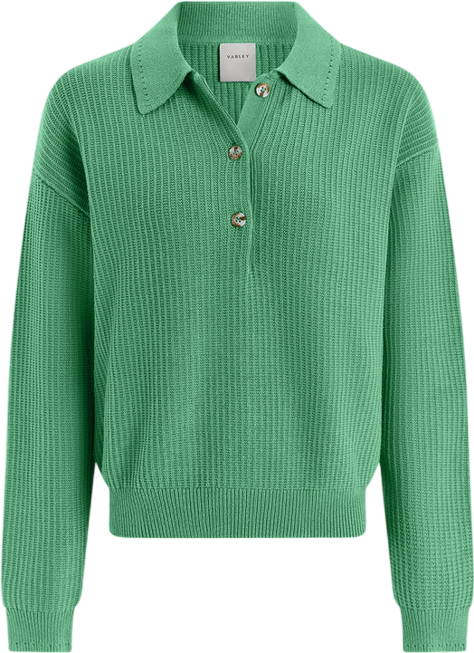 VARLEY Green Marlie Polo Knit Sweater UK M