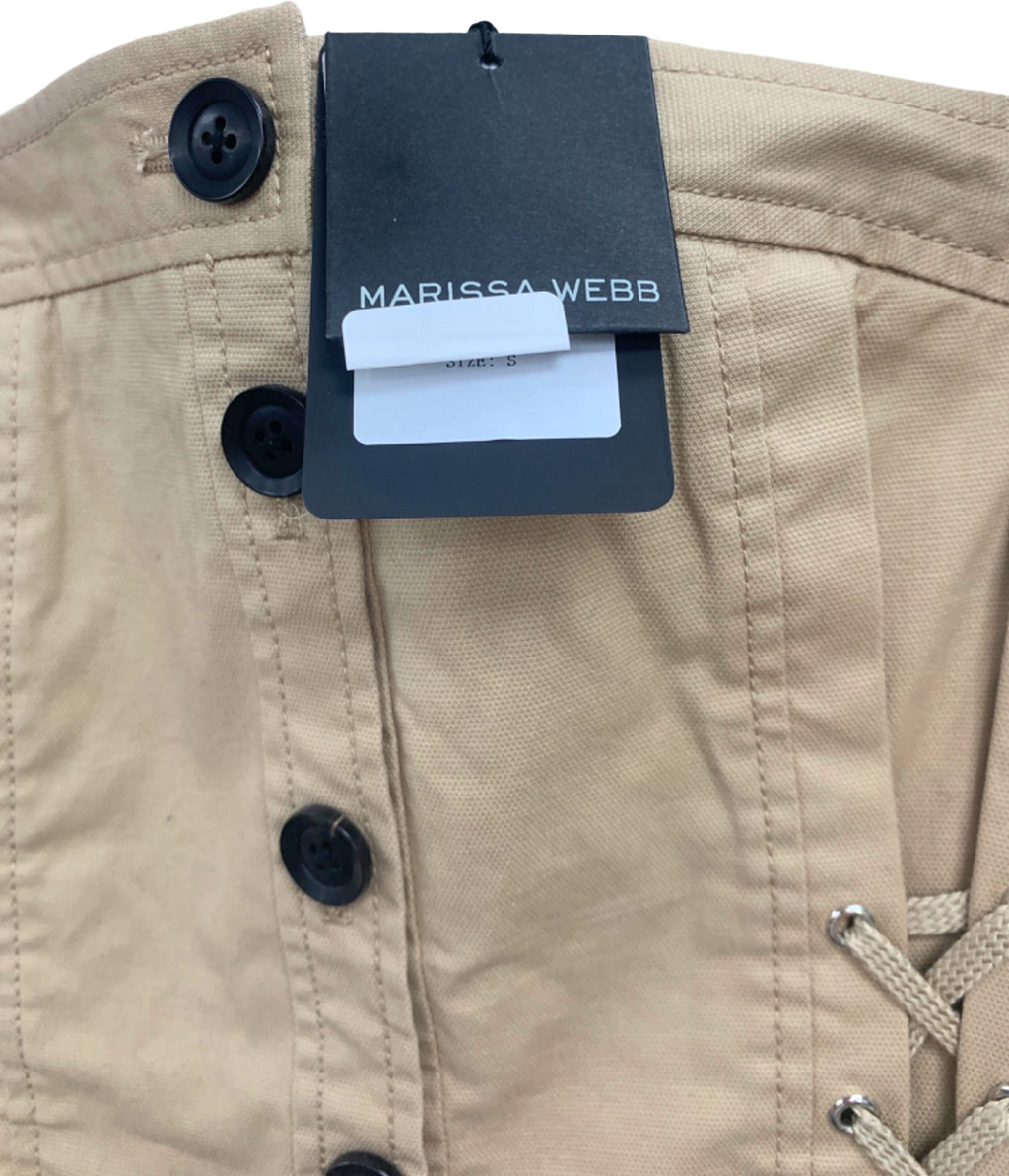 Marissa Webb Sandshell Oakley Canvas Lace Up Corset UK S