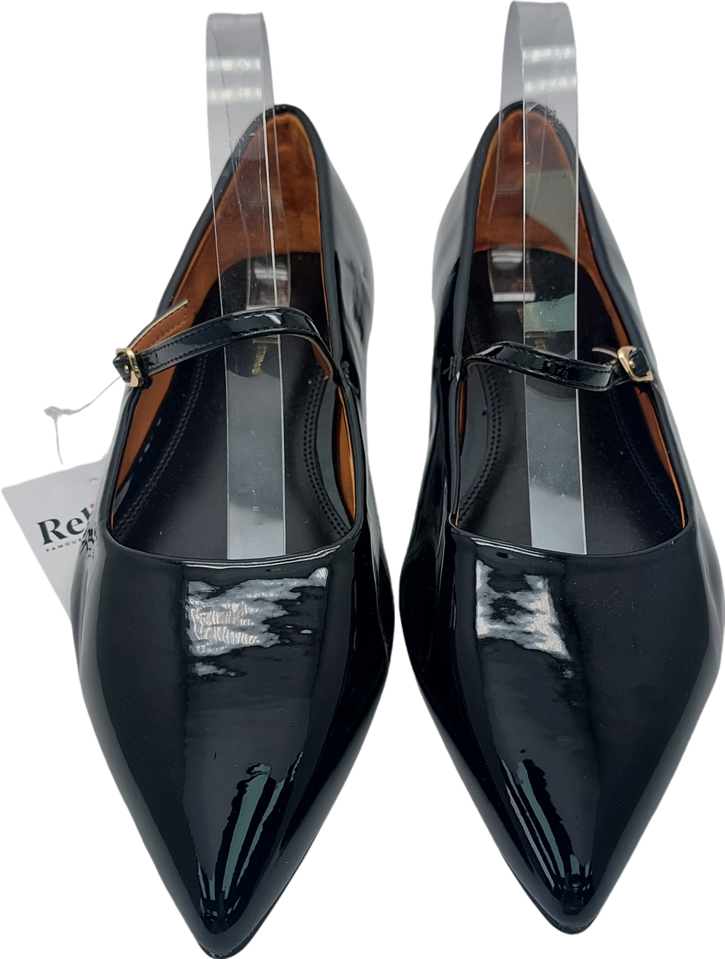 River Island Black Wide Fit Patent Pumps UK 7 EU 40 👠