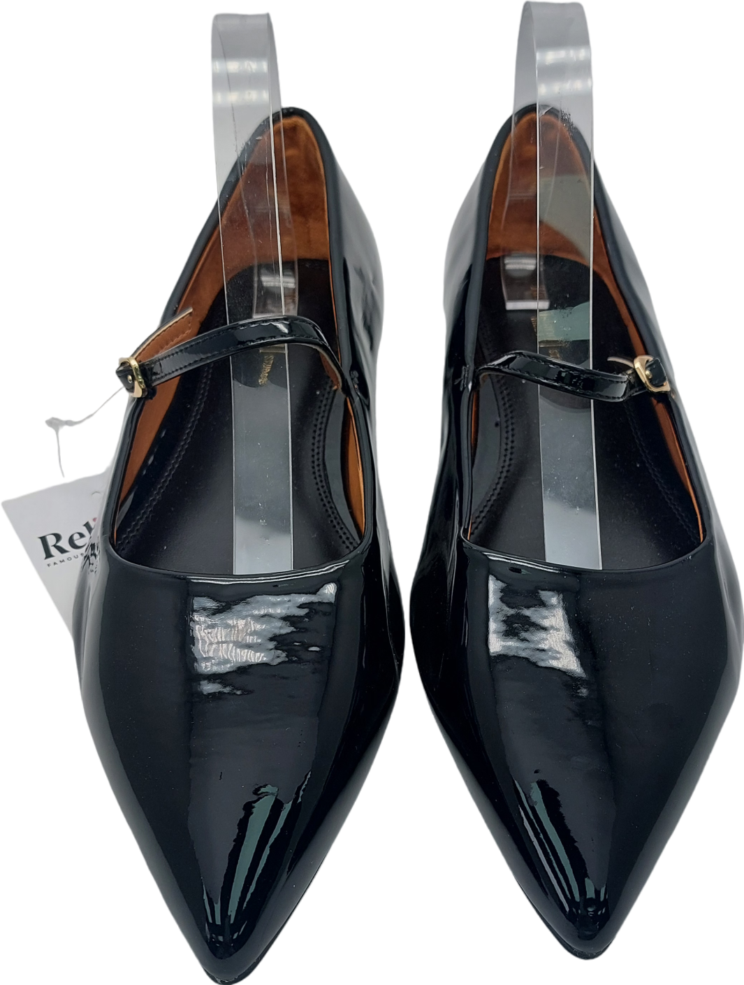 River Island Black Wide Fit Patent Pumps UK 7 EU 40 👠