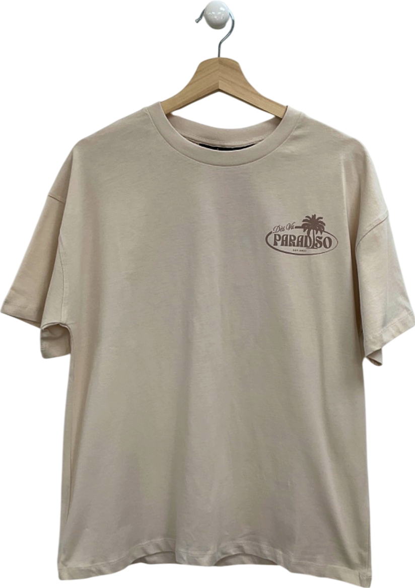 Des Vu Beige Paradiso T-Shirt UK S