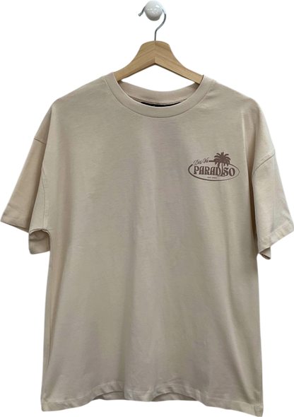 Des Vu Beige Paradiso T-Shirt UK S