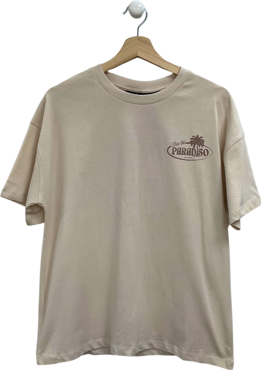 Des Vu Beige Paradiso T-Shirt UK S