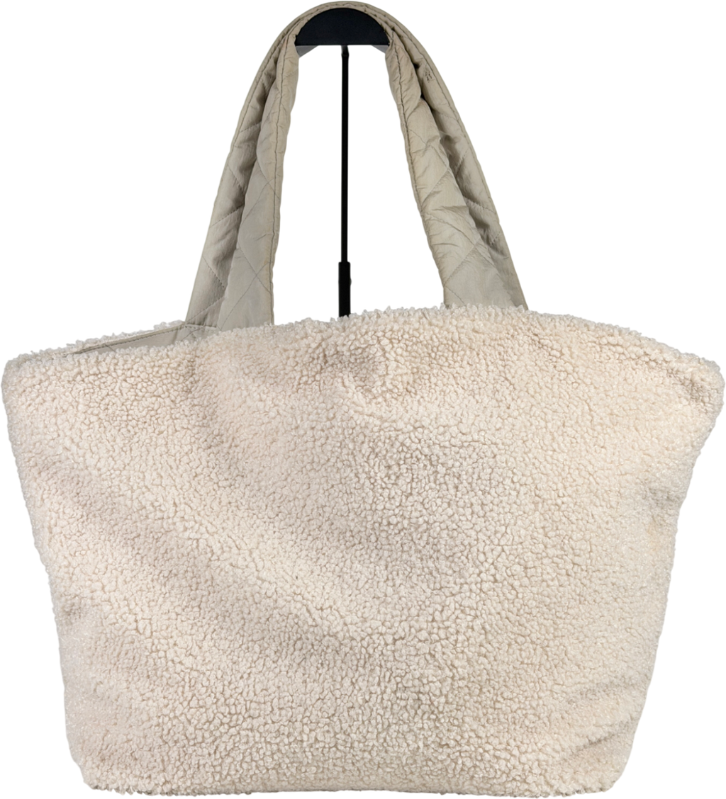 Varley Beige Sherpa Tote Bag