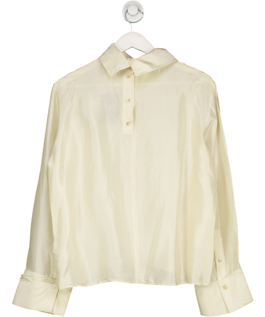 Arket Cream Silk Blouse UK 8