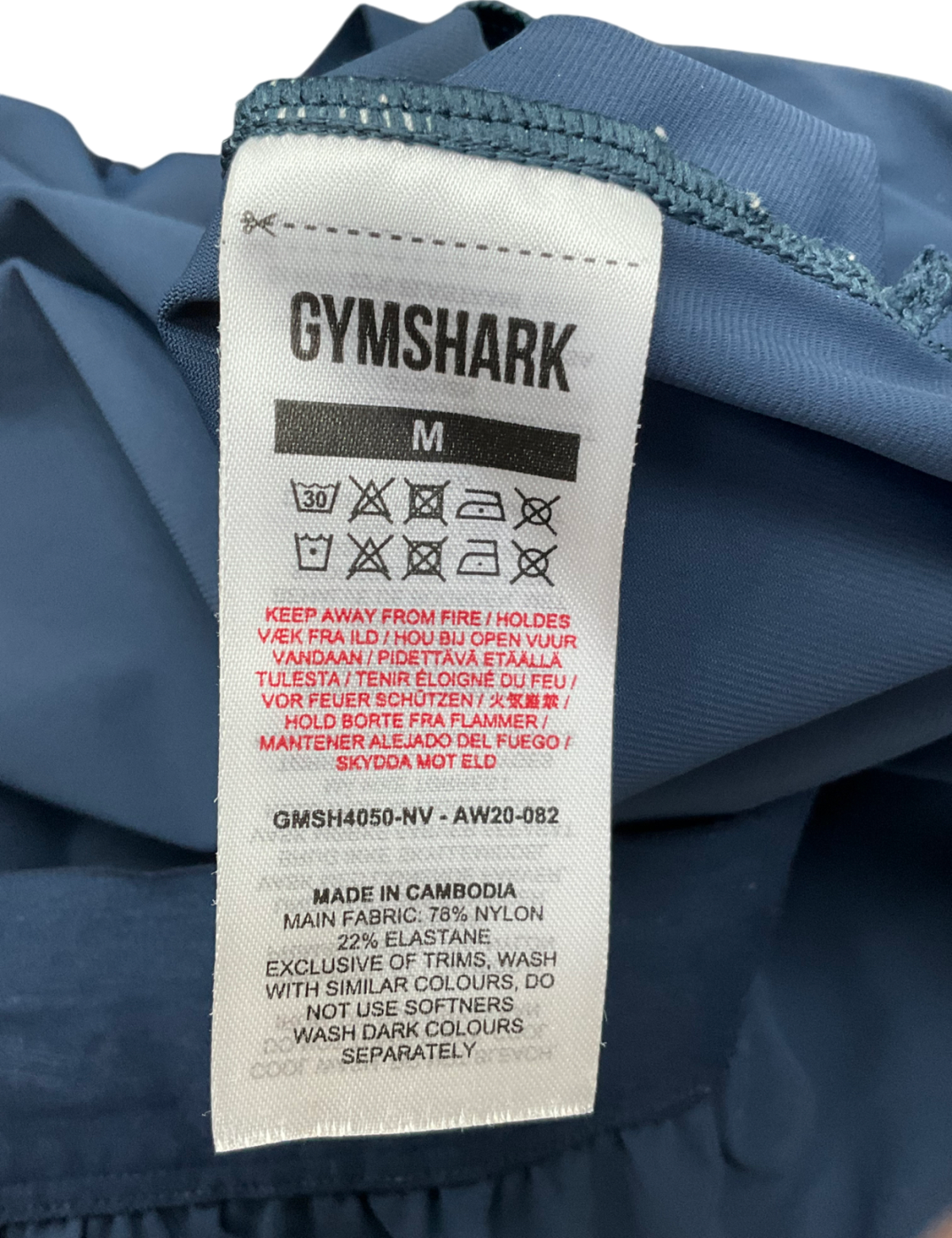 gymshark Blue Navy Shorts UK M