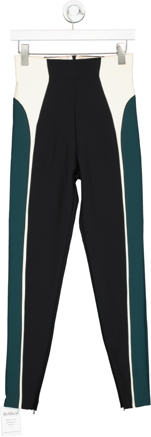 Elisabetta Franchi Black High Waist Stretch Trousers UK 10