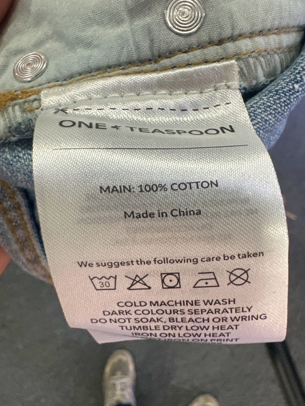 One Teaspoon Blue Denim Shorts UK W27