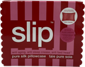 Slip Red Pure Silk Queen Pillowcase With Scalloped Edge One Size