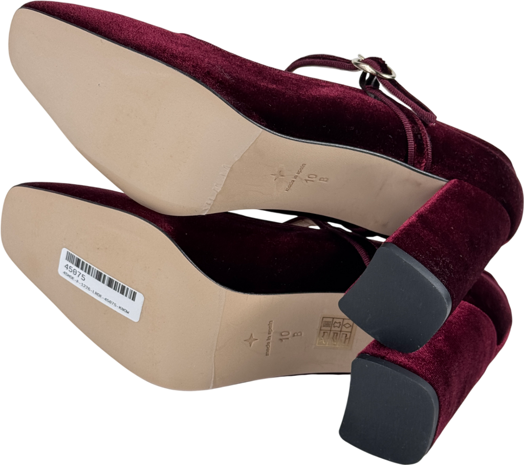 TUCKERNUCK Oxblood Velvet Julia Heels US10 UK 8 EU 41 👠