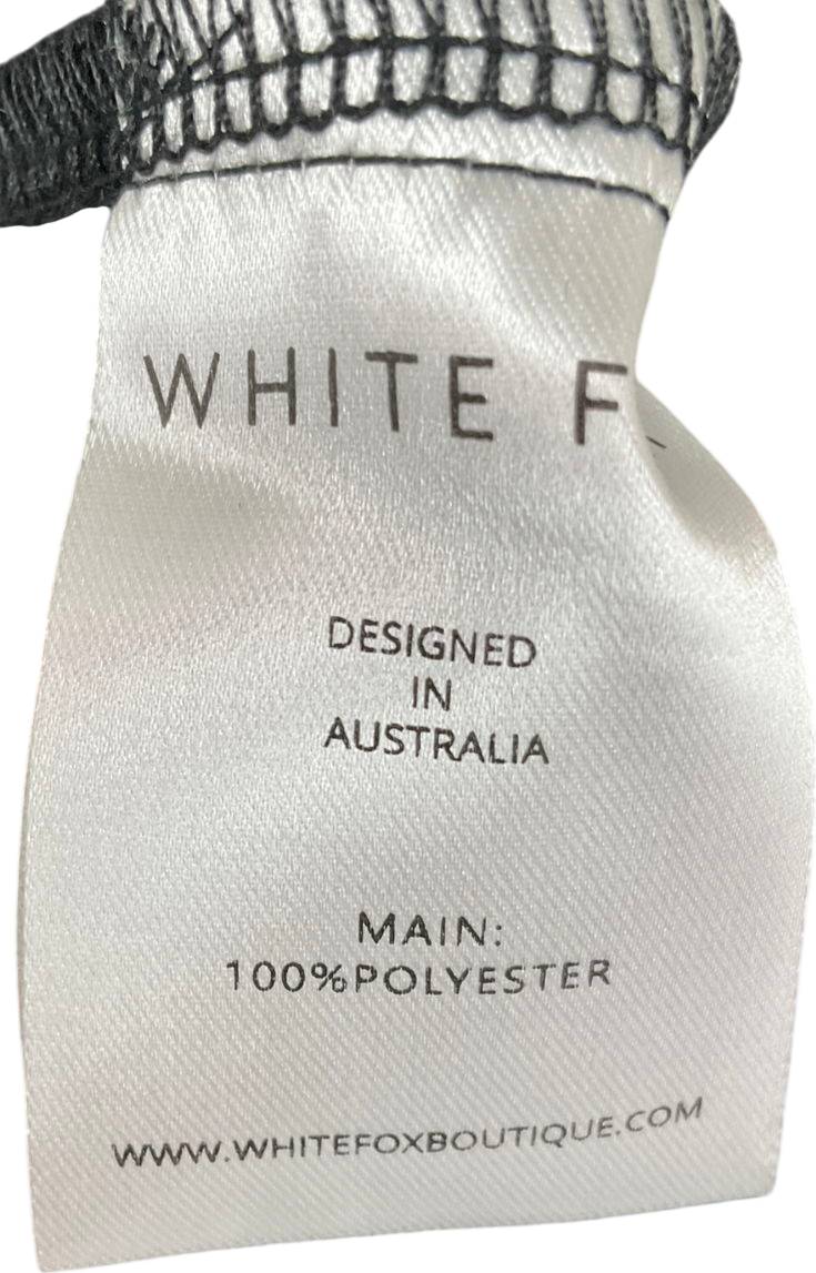 White Fox Black Tailored Shorts UK L