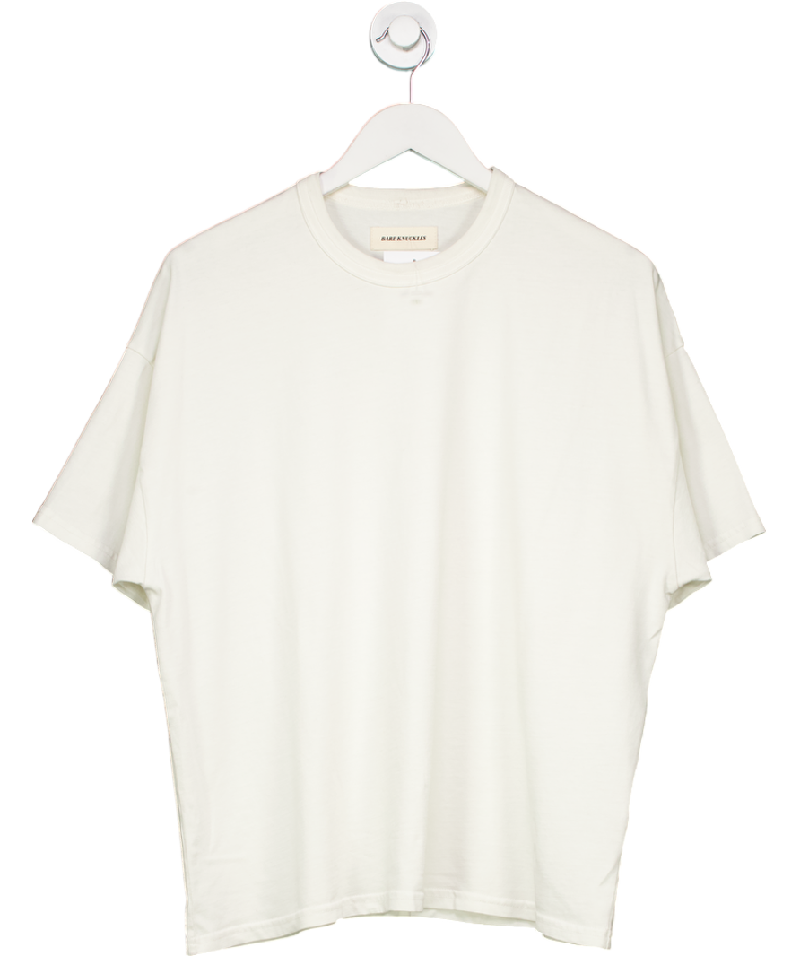 Bare Knuckles Cream Cotton Basics T-shirt UK L