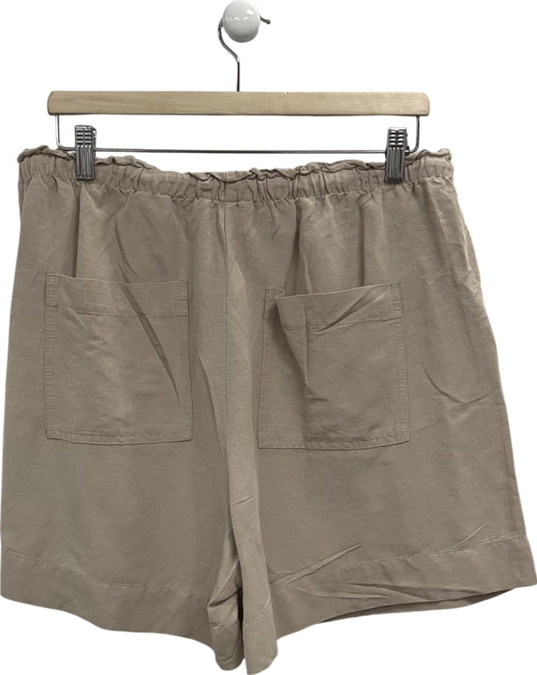 H&M Beige Linen Blend Shorts UK L