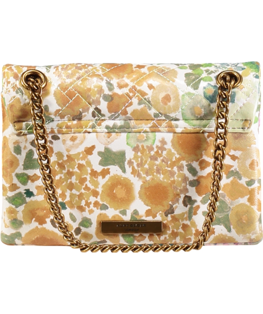 Kurt Geiger Pink Floral Couture Mini Kensington Bag
