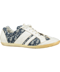 Dior Blue Vintage White Leather /blue Diorissimo Pattern Trainers UK 7 EU 40 👠