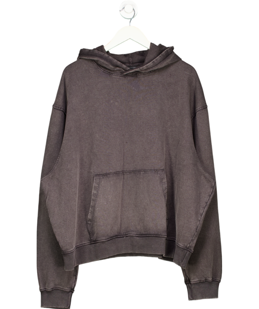 ASOS Black Basic Acid Wash Hoodie UK XXL