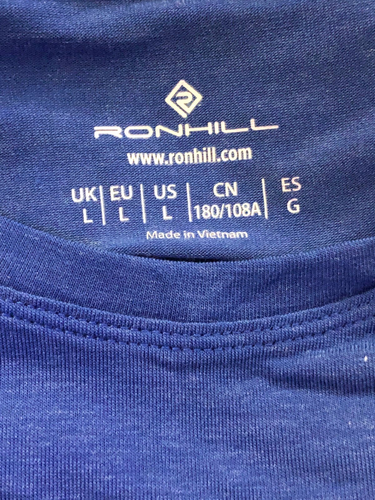 Ronhill Blue Running T-Shirt UK L