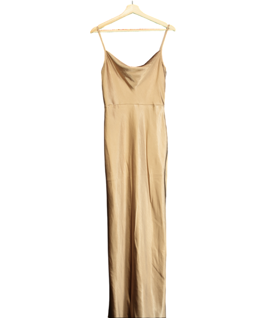 PRETTY LAVISH Nude Amelia Maxi Dress UK 10