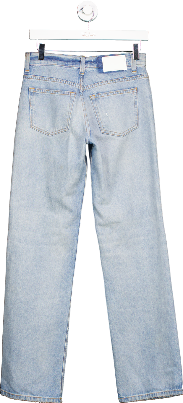 B Denim Light Blue Straight Leg Jeans UK W24