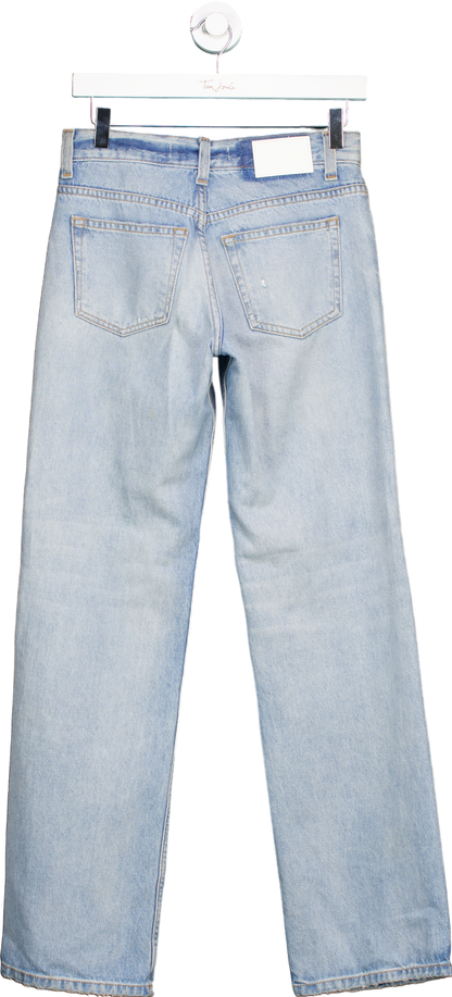 B Denim Light Blue Straight Leg Jeans UK W24