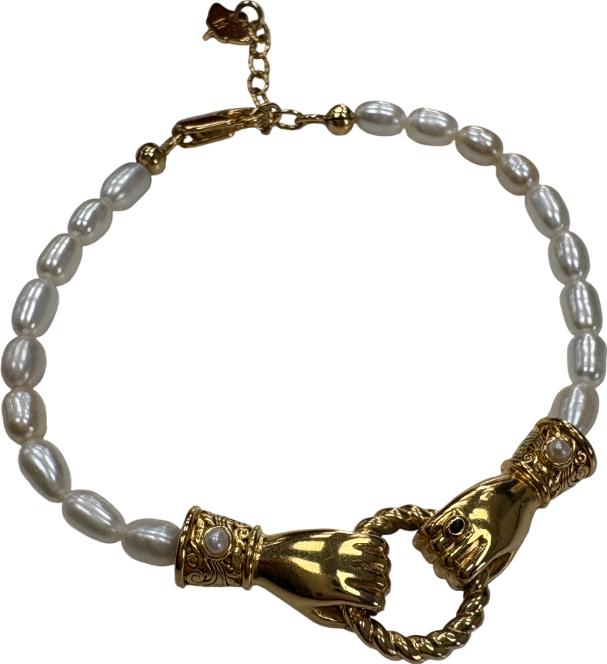 Missoma Harris Reed In Good Hands Pearl Bracelet